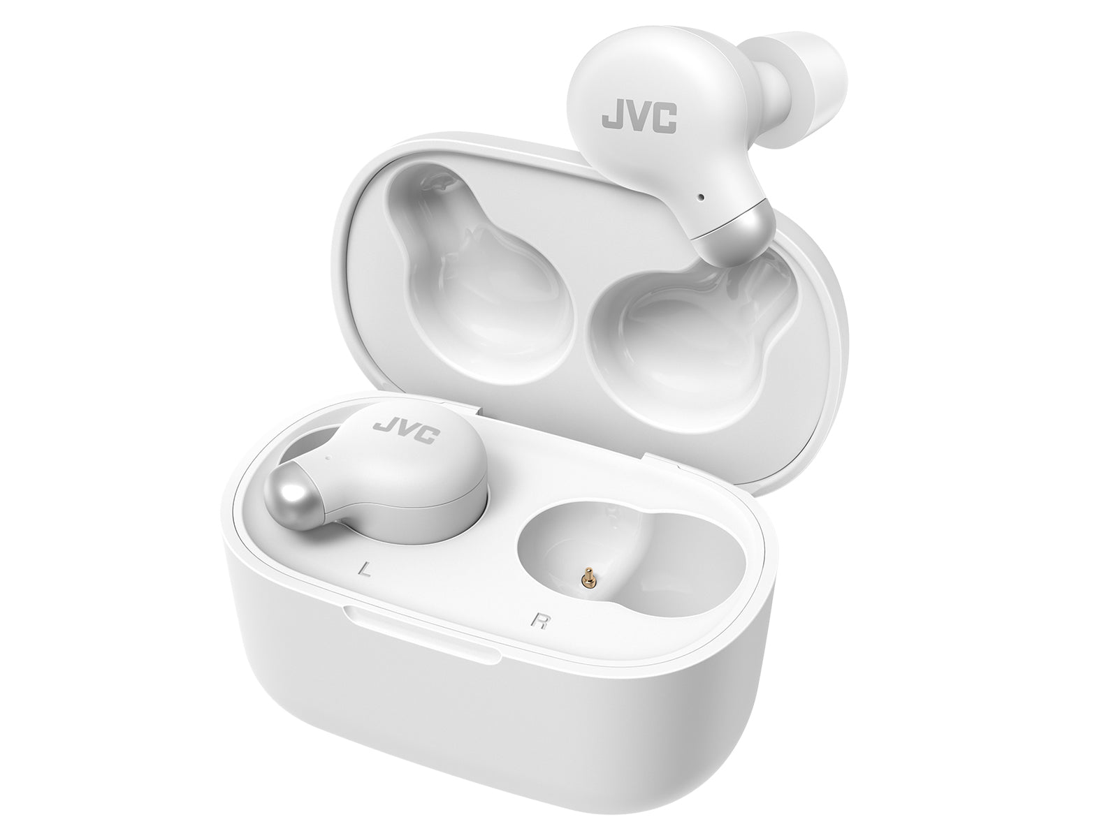 学校で使ってたJVC ワイヤレスイヤホン ホワイト JVC HA-A25T True Wireless Earphones - White