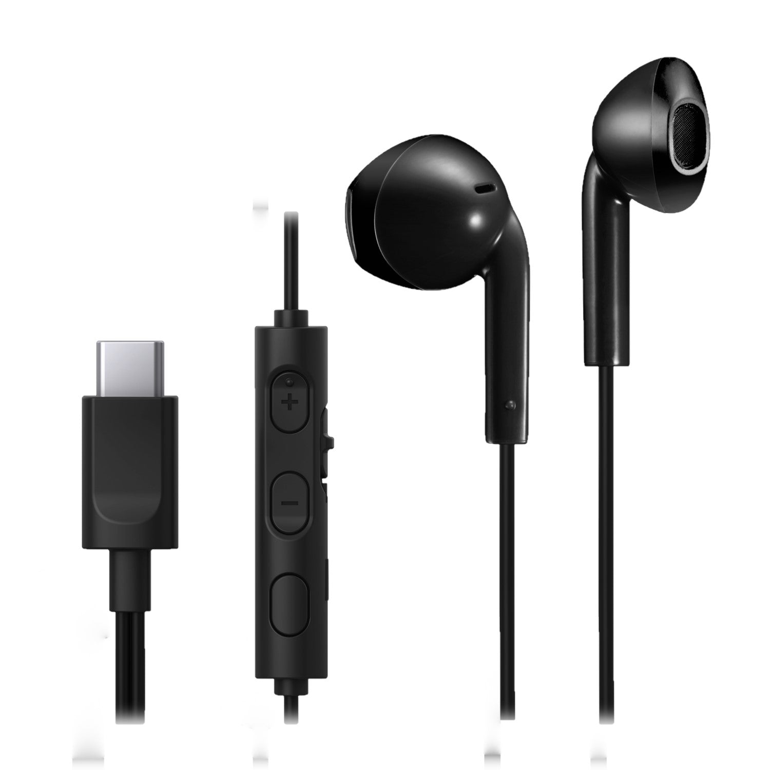 HA-FR17UC-B USB-C™ WIRED BUD TYPE HEADPHONES - OLIVE BLACK