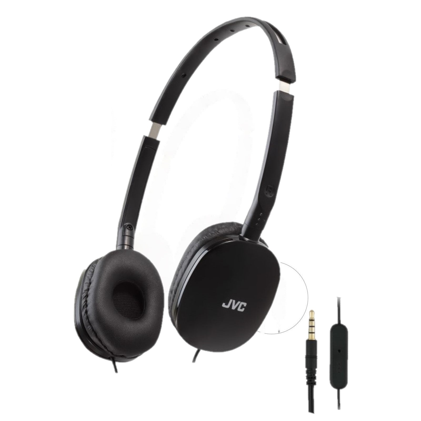 Cuffie JVC HA-S160M-B Pieghevoli E Compatte – Microfono Con Interruttore On/off, Driver 30mm Al Neodimio, Leggere 66g, Nere, Ideali Per Lavoro E Lezioni Online