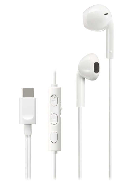 HA-FR17UC-W USB-C™ WIRED BUD TYPE HEADPHONES - COCONUT WHITE