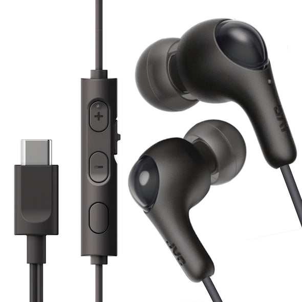 HA-FR9UC-B USB-C™ WIRED IN-EAR HEADPHONES - OLIVE BLACK