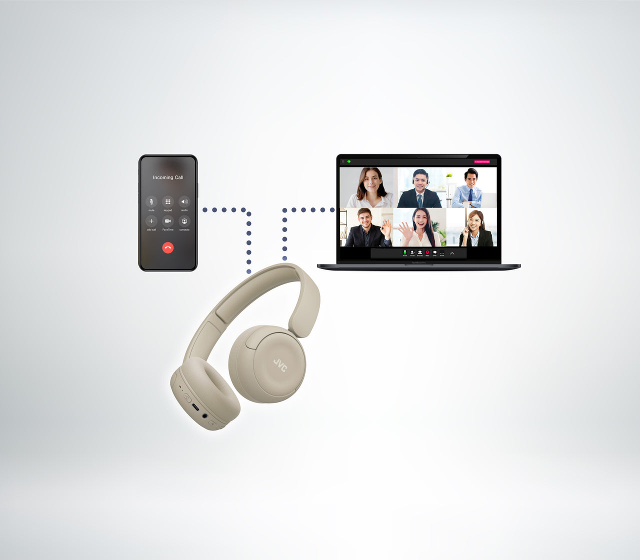 HA-S59W-C ON-EAR WIRELESS HEADPHONES - MATTE BEIGE